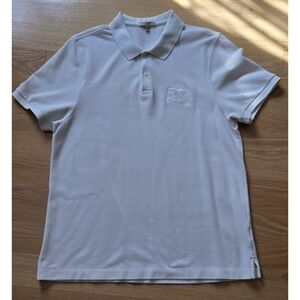 Burberry London Mens White Large Embroidery Logo Size XXL
